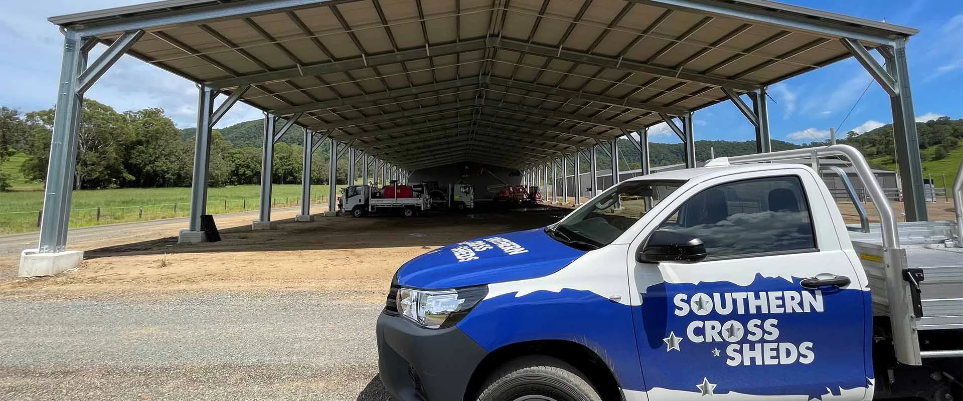 arena with southern cross shed car
