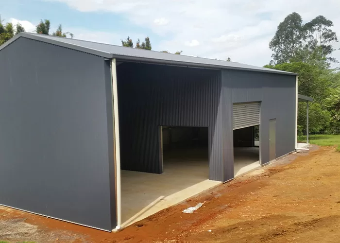 carport with enclosed garage